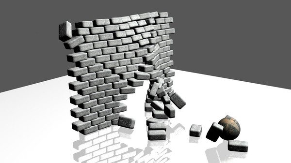 rigged collapsing wall 3d model - Block Wall Collapsing by Game Model Creations